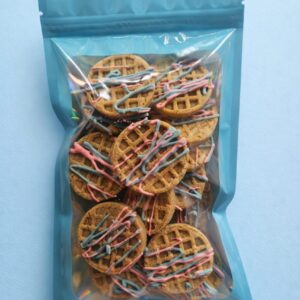Drizzled Oatmeal Waffle Biscuits